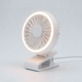 Rechargeable Desktop Clip Fan with LED Night Light