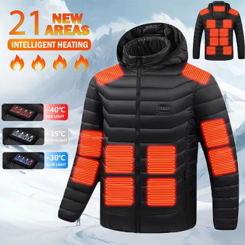 Winter Heated Jacket Women'S Warm Vest USB Heater Men'S Autumn Heating Jacket Heated Vests Coat Hunting Hiking Camping