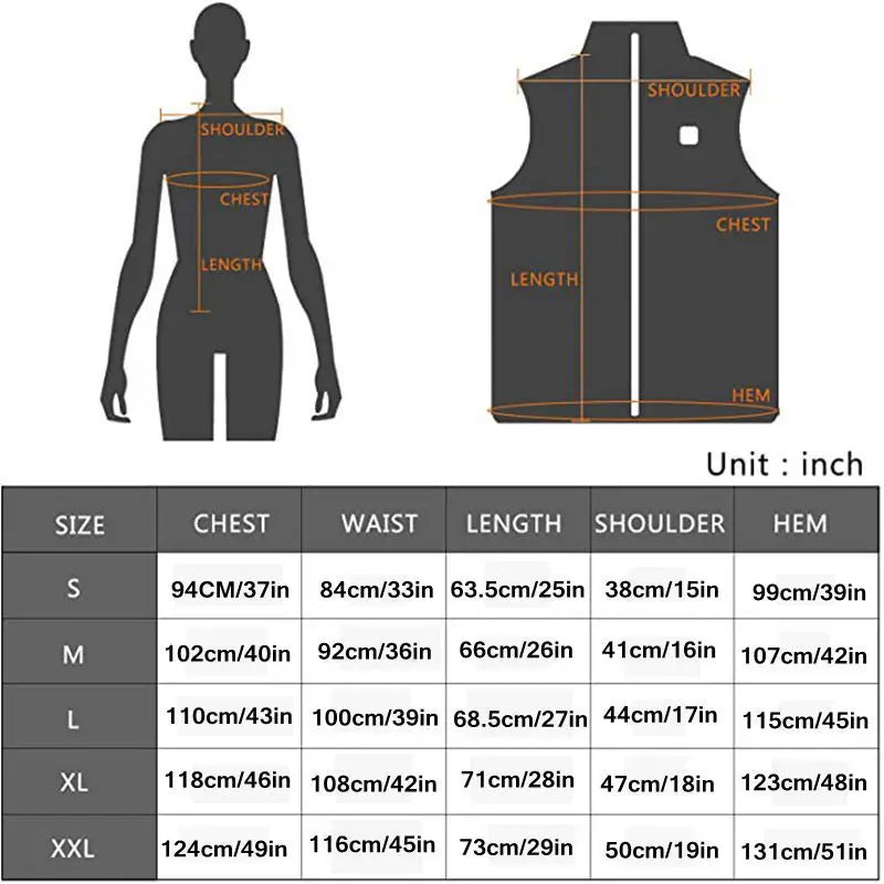 Women 9 Heated Vest Zones Electric Heated Jackets Women Sportswear Heated Coat Graphene Heat Coat USB Heating Jacket for Camping