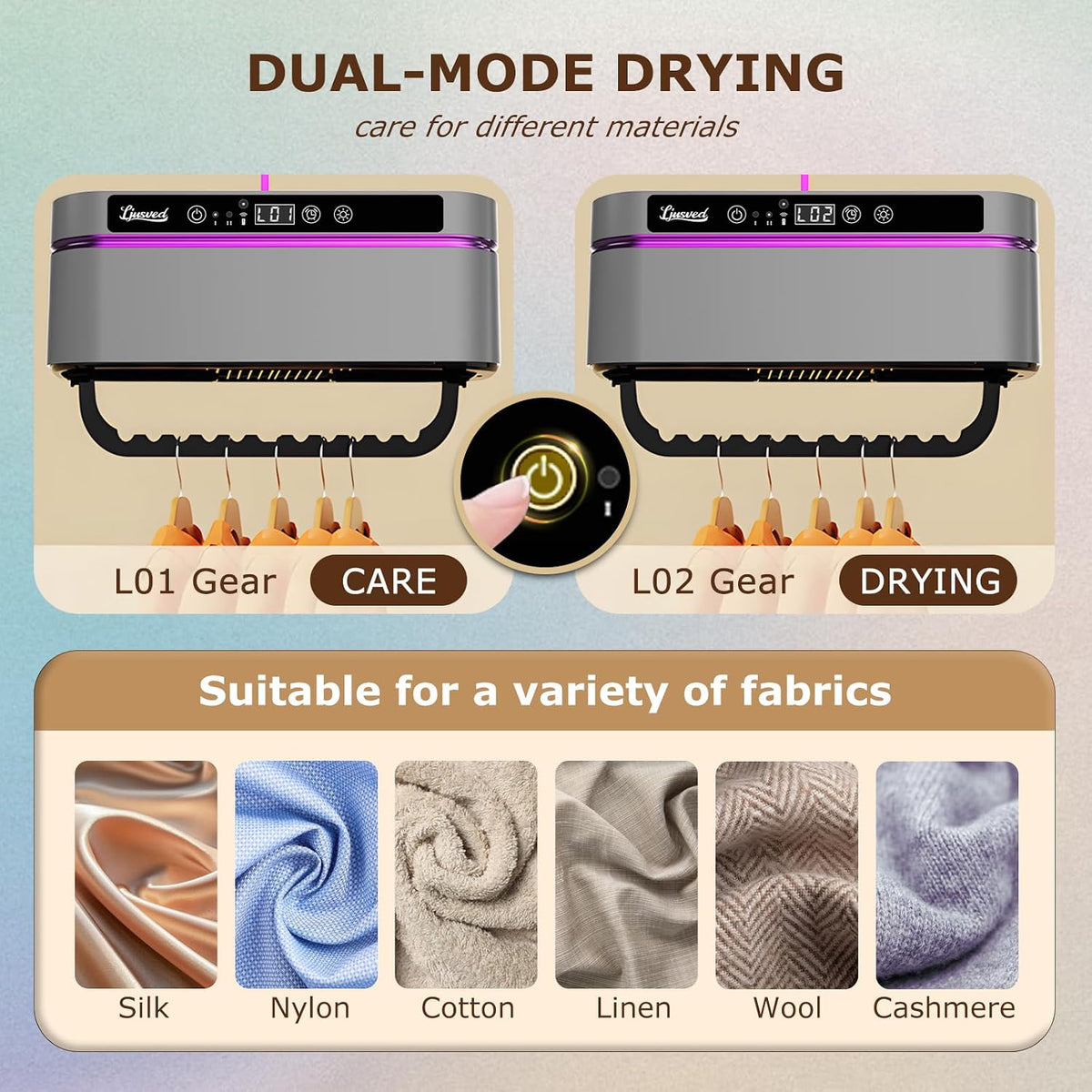 3 in 1 Portable Clothes Dryer and Shoe Dryer - Mini Portable Dryer Machine for Laundry Apartments and Travelling, Hotel Room, Dark Gray