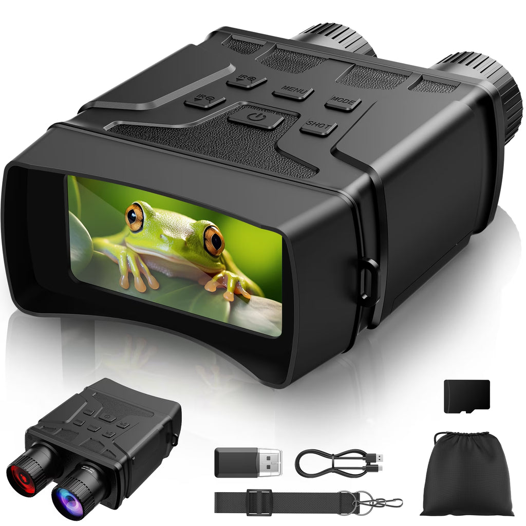 4K Night Vision Goggles for Adults, 10X Infrared Night Vision Binoculars, 40MP Photo and Video Capture, Type-C Rechargeable