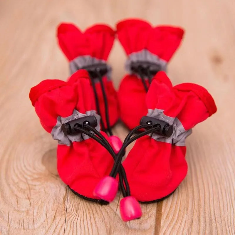 4PCS Small Dog Shoes Hiking Boots Waterproof Dog Shoes Medium Slippers for Puppy Boots Shoes for Small Dogs XGX01