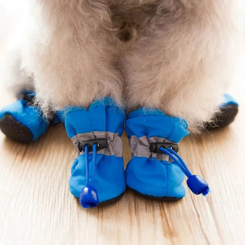 4PCS Small Dog Shoes Hiking Boots Waterproof Dog Shoes Medium Slippers for Puppy Boots Shoes for Small Dogs XGX01