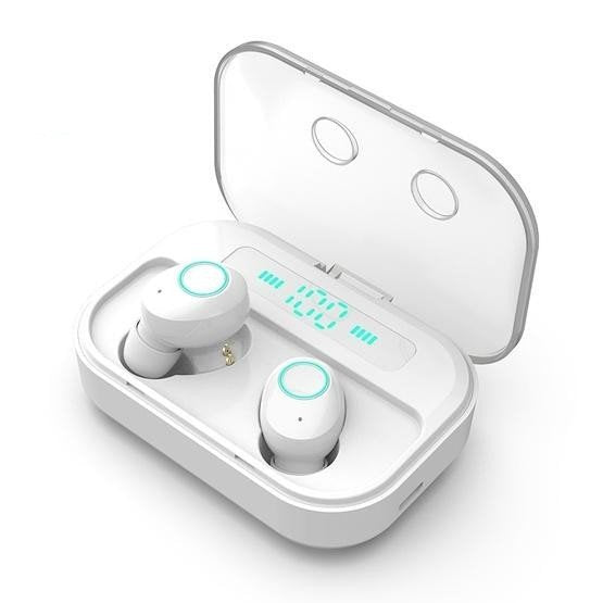 M7 Button Bluetooth Headset Digital Display Bluetooth Headset Binaural Bluetooth Headset with Charging Compartment Bluetooth Headset