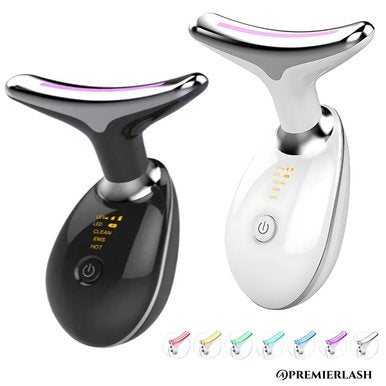 7-In-1 Neck Face Massager, 7 Color Led Face Neck Massage for Skin Care at Home, Portable Facial Massager,Face Sculpting Tool,Multifunctional Vibration
