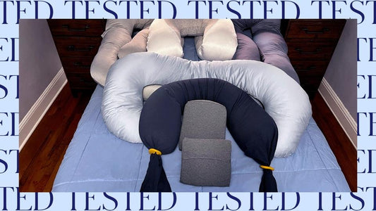 INSEN Pregnancy Pillow for Sleeping, Maternity Pillow with Jersey Cotton Cover,C Shaped Body Pillow for Pregnant (Gray)